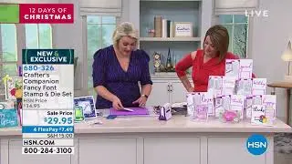 Crafter's Companion Fancy Font Stamp and Die Set with Au...