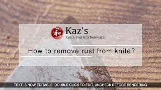 How to remove rust from your knives?