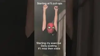PULL UPS daily day one! #workout #pullups #spiderman #motivation #rock
