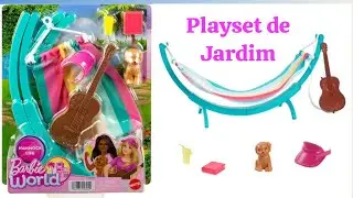 🌴BARBIE WORLD HAMMOCK LIFE PLAYSET🌴 - REDE DE JARDIM - REVIEW 🎀