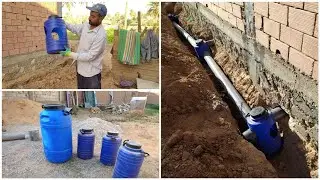 . طريقة ذكية لعمل الصرف الصحي ببرميل بلاستيكي | خطوة بخطوة
