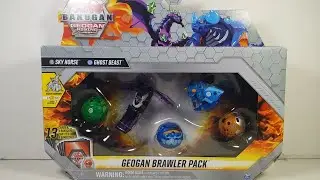Bakugan Geogan Rising Darkus Sky Horse and Aquos Ghost Beast Geogan Brawler Pack review!