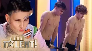 Młodzi, umięśnieni chłopcy dali pokaz swojej siły. 💪 Publiczność była zachwycona! I Mam Talent!