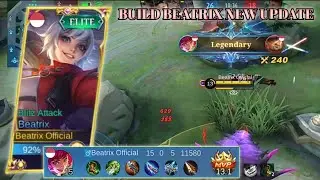 Build Item Tersakit Beatrix New Update | 15 Kill Tanpa Mati! One Hit One Kill Enemy! - Mlbb
