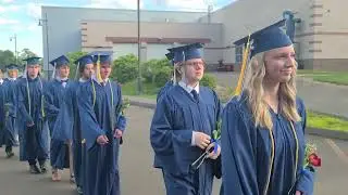 Bolton High Class of 2022 marches in to the graduation ceremony.
