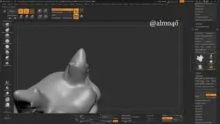 Cartoon cat zbrush sculpting timelapse