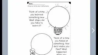 Growth mindset reflection