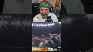 Miami Fan Reacts Carson Beck Game Winning Rushing TD #cfb #cfp #collegefootball #miami #olemiss