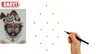 lord shrinathji Drawing step by step // Shreenathji nathdwara painting