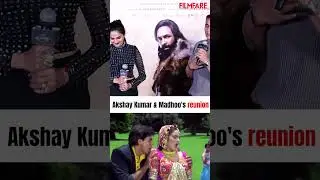#AkshayKumar and #Madhoo's reunite at #Kannappa's teaser launch