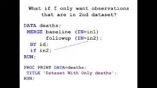Combining and Subsetting SAS Datasets1