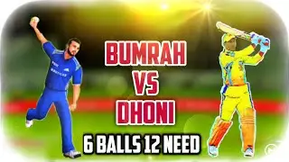 BUMRAH Vs Dhoni | LAST OVER 12 NEEDS THRILLING FINISH IN REAL CRICKET 19