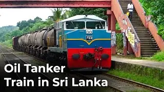 Newly Painted Oil Tanker Train in Sri Lanka Railways