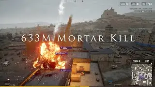 PubG - Rooftop Mortar kill at 633m