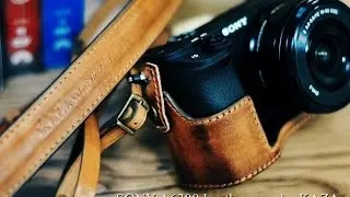 SONY A6300 相機皮套 Leather half case / case set ソニー A6300 用カメラケース by KAZA