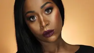 MATTE FALL MAKEUP TUTORIAL DARK SKIN / TRUCCO PELLE NERA  CON FONDOTINTA + REAL B COSMETICS REVIEW