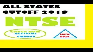 NTSE CUTOFF//STAGE 1 //ALL STATES NTSE 2019