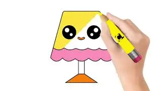 Cute Lamp Drawing for Kids | Easy Drawing Lesson Step by Step