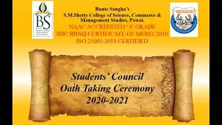 Students' Council Oath Taking Ceremony 2020-21