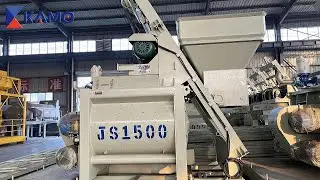 JS1500 Concrete Mixer HZS75 And HZS90 Concrete Batching Plant Main Mixer