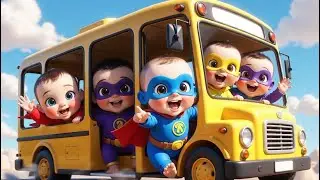 Wheels on the Bus Go Round and Round 🚌 | Cute Kids Song
