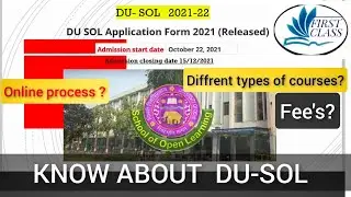 DU SOL Admission 2021-22! NO ENTRANCE ! How to Fill Application Form 2021-22 ? Eligty crit ? fee's?