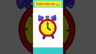 How to Draw an Alarm Clock - Really Easy Drawing for kids #shorts #art #drawing #clock