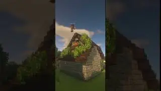 Minecraft CABIN with FLOWER garden, Easy Build!! #minecraft #shortsfeed