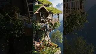 Life on the Mountain Cliff 🏔️🐐#trending #nature #villagelife #shorts #cliffside