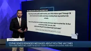 CDPHE sending out texts and emails to families about school vaccines