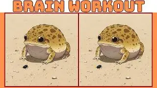 🧩 Spot the Difference: Desert Rain Frog Discovery Part 2 (Find 3 Differences!) 🐸🏜️