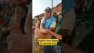 Pak vs Eng | english fans shaking hands with pak fans
