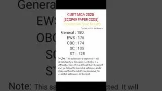 CUET MCA 2025 SAFESCORE | CUET PG 2025 | CUET MCA 2025 EXPECTED CUTOFF #cuet #bhu #du #shorts #jnu
