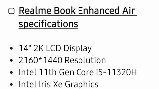Realme Book Enhanced Air!!😍😍!! with specifications #shorts