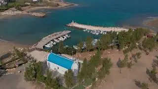 Trinity beach, Ayia Triada. Cyprus in 4K