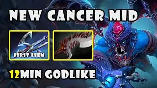 How to Play Night Stalker Mid 12Min GODLIKE with First Item Harpoon | Dota 2 Gameplay 7.40