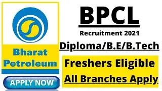 BPCL Recruitment 2021 || Salary 18k To 25k || BPCL Hire Engineering/Diploma Holder|| urgent Apply ||