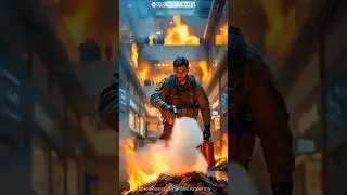 indian soldier risks life to save child from mall fire #shorts #india #soldier #ai #aishorts