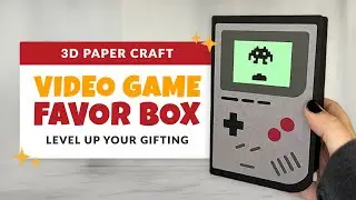 Make a Retro Handheld Game Favor Box | 3D Paper Gift Box for Gamers | DIY Video Game Gift | 27/85