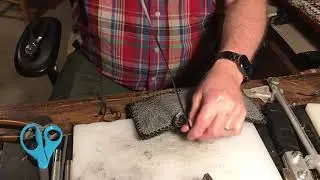 Blind Leatherworker - Finishing the Gray New Jersey Snapping Turtle Wallet