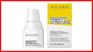 ACURE Brightening Vitamin C & Ferulic Acid Serum  Oil Free  100% Vegan  For Brighter Appearance