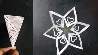 easy making paper cutting design for home decor /diy paper snowflake /origami paper cutting craft