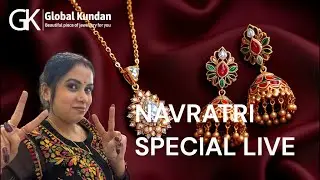 AD Diamond Pendant & Kashmiri Earrings | Navratri Special Jewelry Live ✨