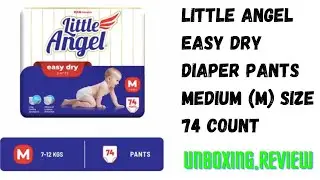 Little Angel Easy Dry Diaper Pants with 12 hrs absorption Medium (M) Size 74 Count, 7-12 Kgs - M