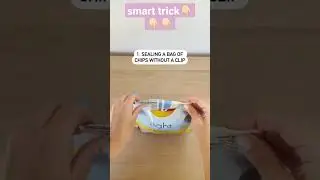 chips ke packet ko kaise band kare| Smart Trick to pack your open chips|#yoursdailyneeds #shorts