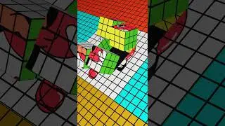 Cute Apple Pattern Rubik's Cube | Endless Loop #blender #fypviral #3danimation #endlessloop #pattern