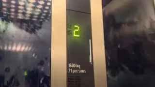 Schindler Traction Working Street Elevator @ St David&rsquo;s Center-Cardiff, UK
