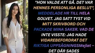 De kallade det ett personligt beslut men jag höll uppsägningsmejlet de dolde
