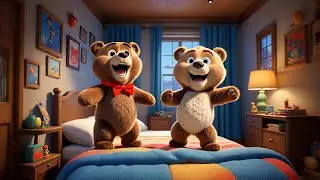 Five Little Bears Jump on the Bed | Bouncing Bear Song | Nursery Rhymes and Baby Songs