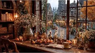 Cozy Autumn Jazz &mdash; Rainy European Town Caf&eacute; Ambience | Relaxing Jazz Music for Work, Study & Reading